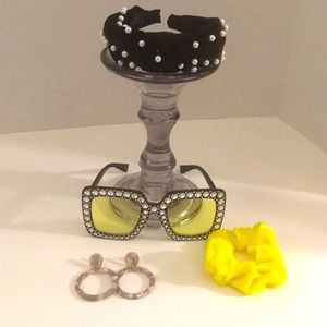 Elegant Bundle-Headband,Glasses,Earrings,Scrunchie